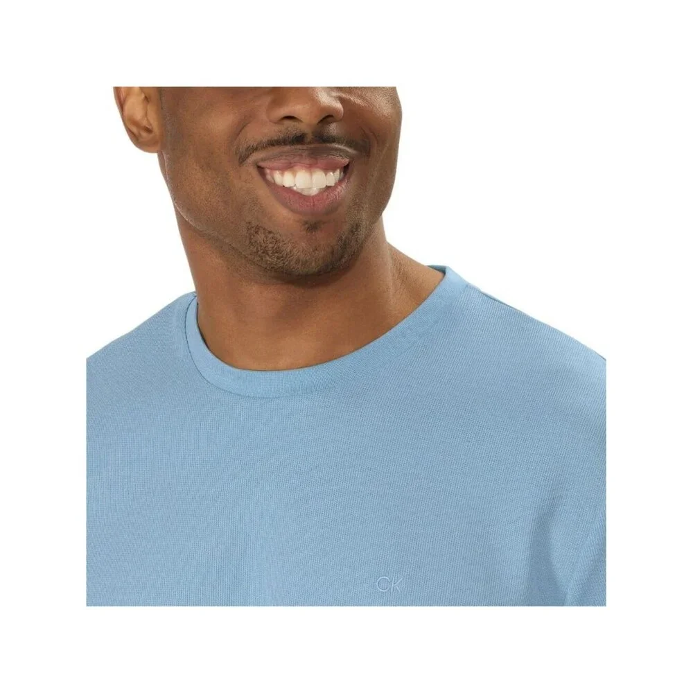 NWT Calvin Klein Men's L Refined Knits Blue Crewneck T-Shirt